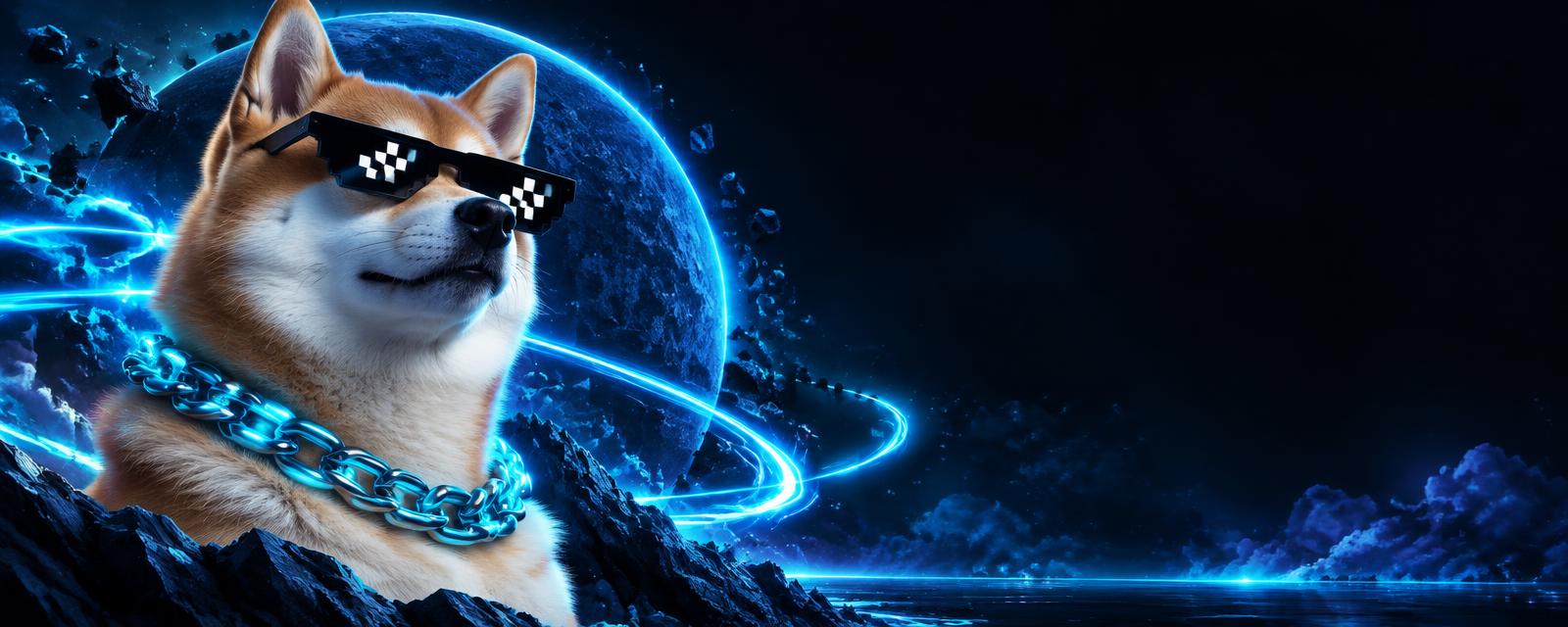 Coolinu banner with neon chains